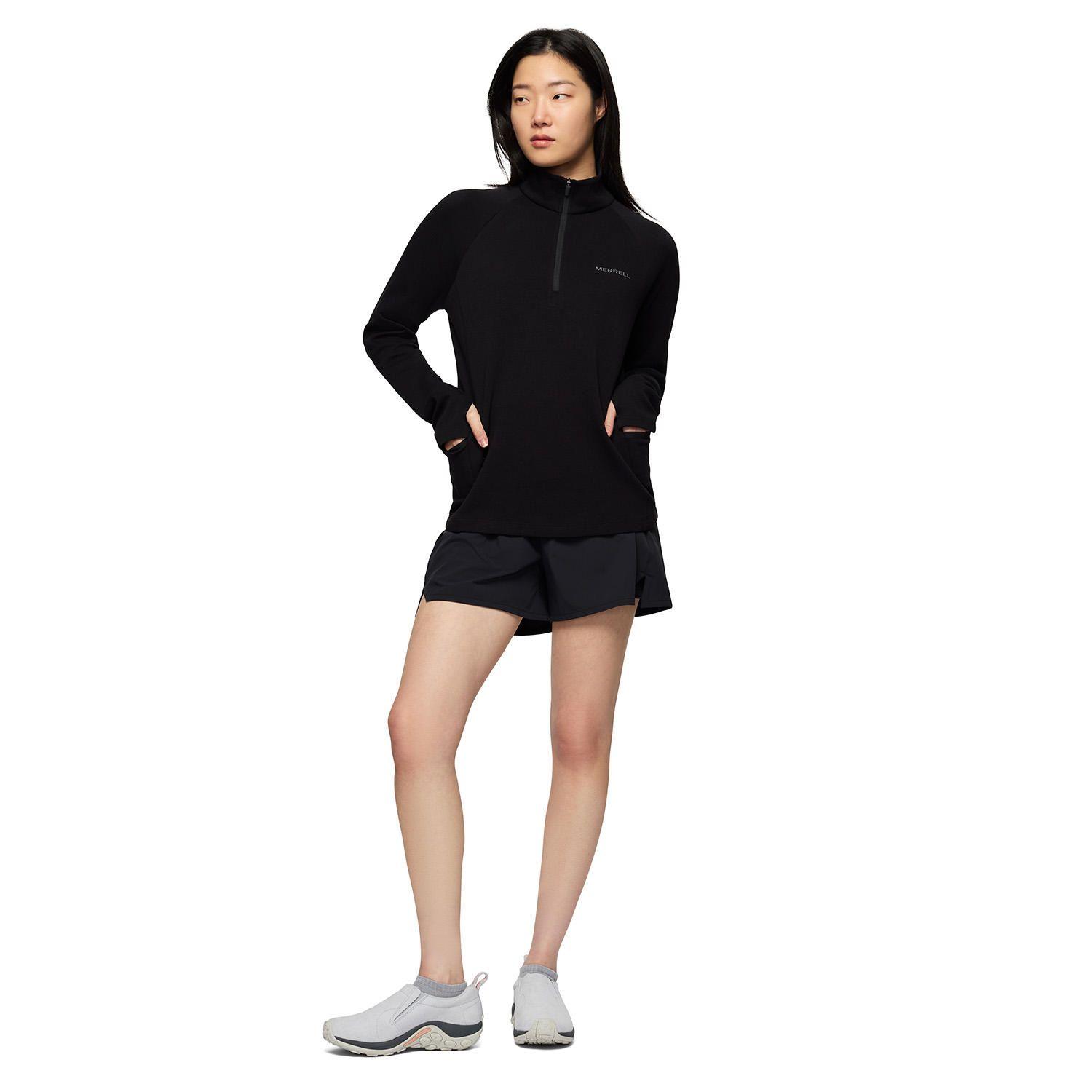 Polar Mujer Riley Quarter Mid Zip Layer Negro-4