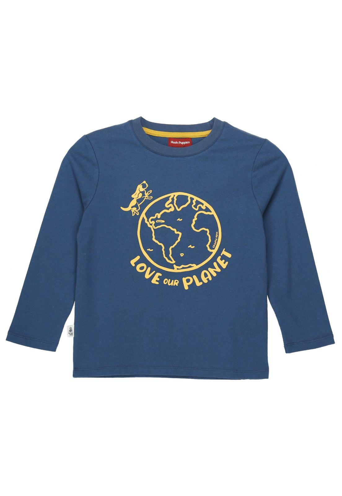 Polera Niño Print Azul-0