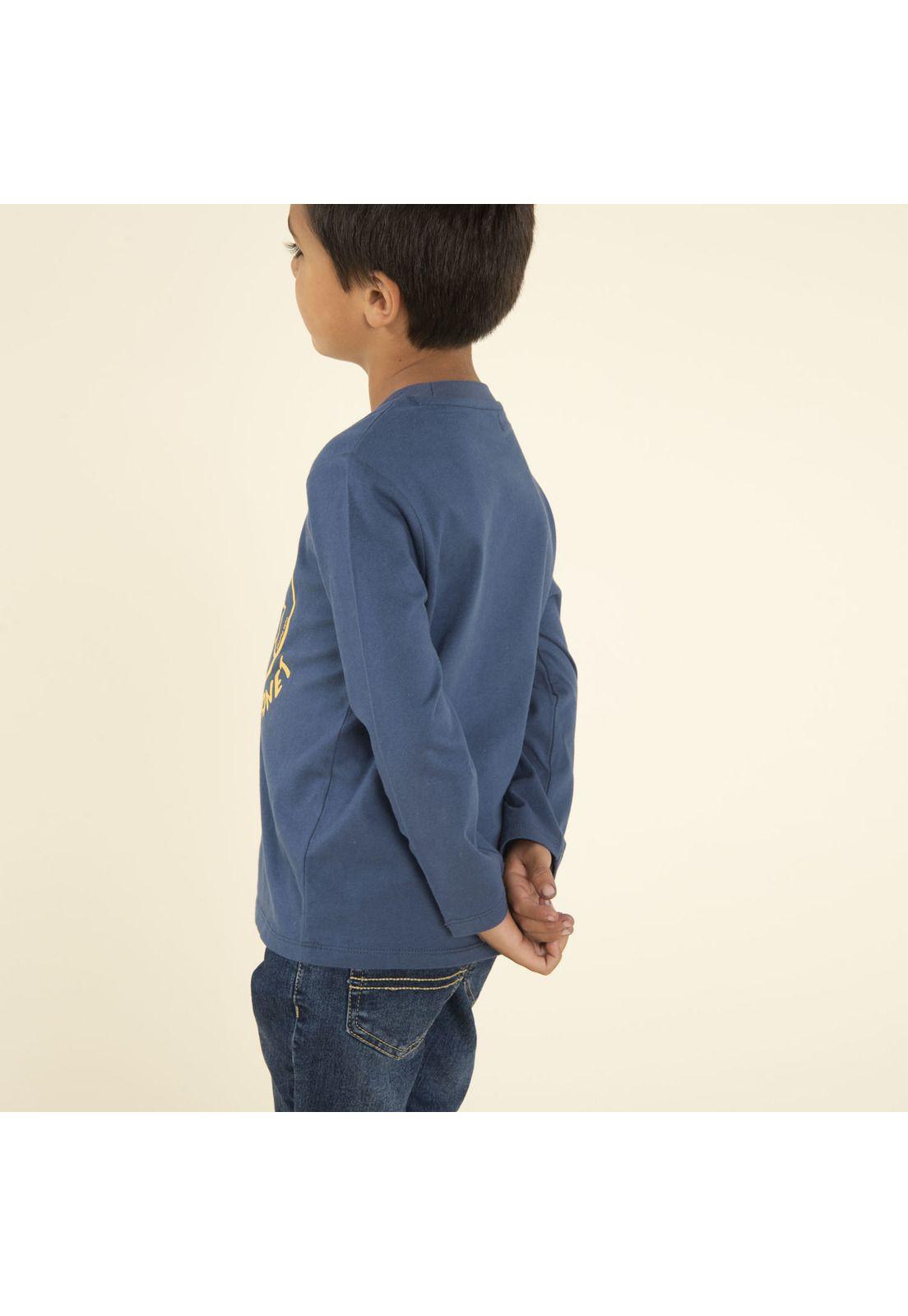 Polera Niño Print Azul-2