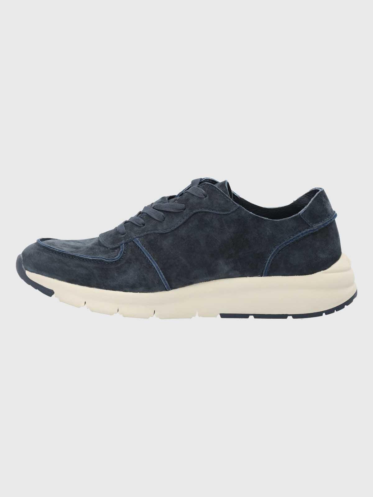 Zapatilla Cuero Hombre Juno Azul-4