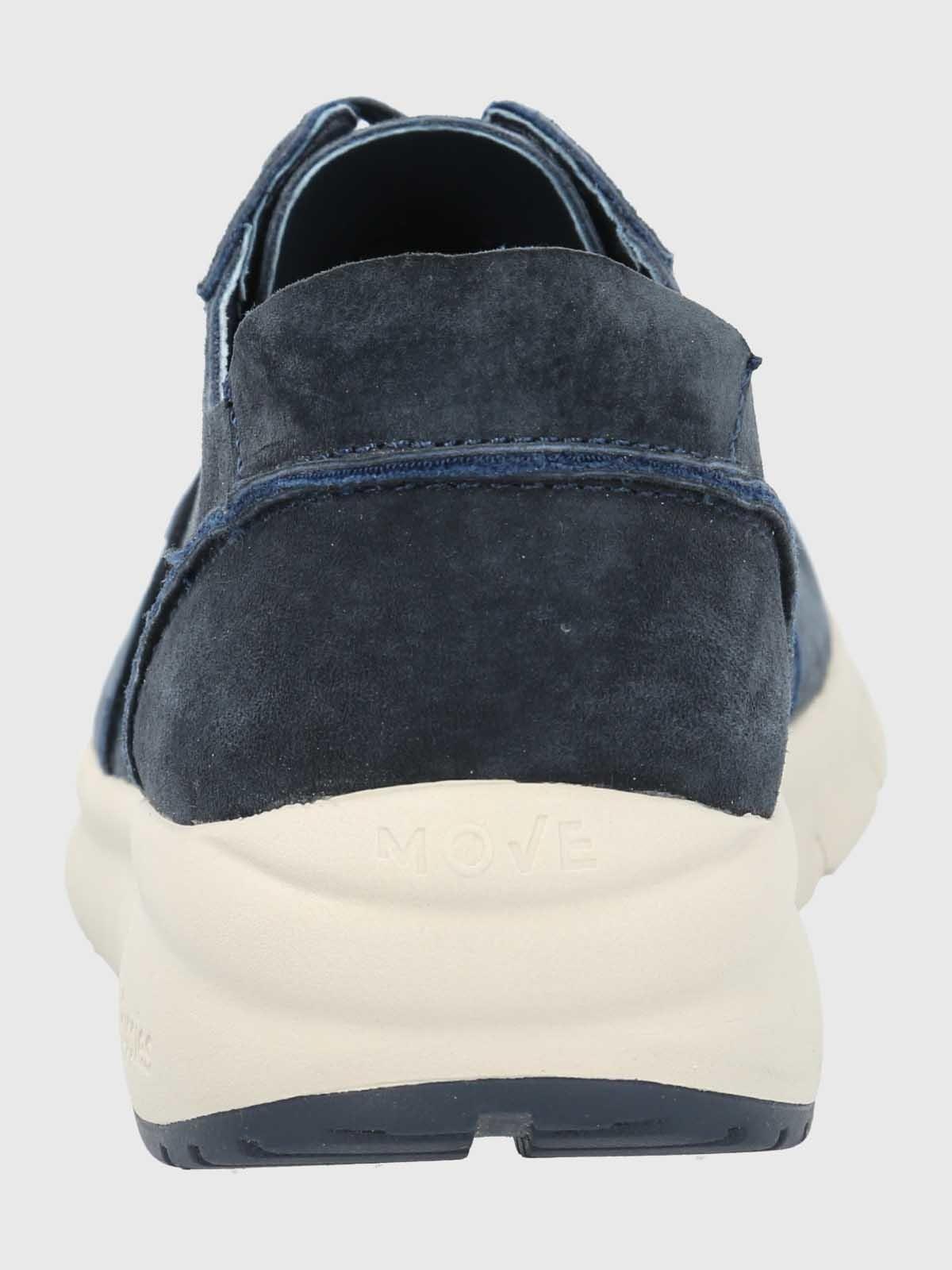 Zapatilla Cuero Hombre Juno Azul-6