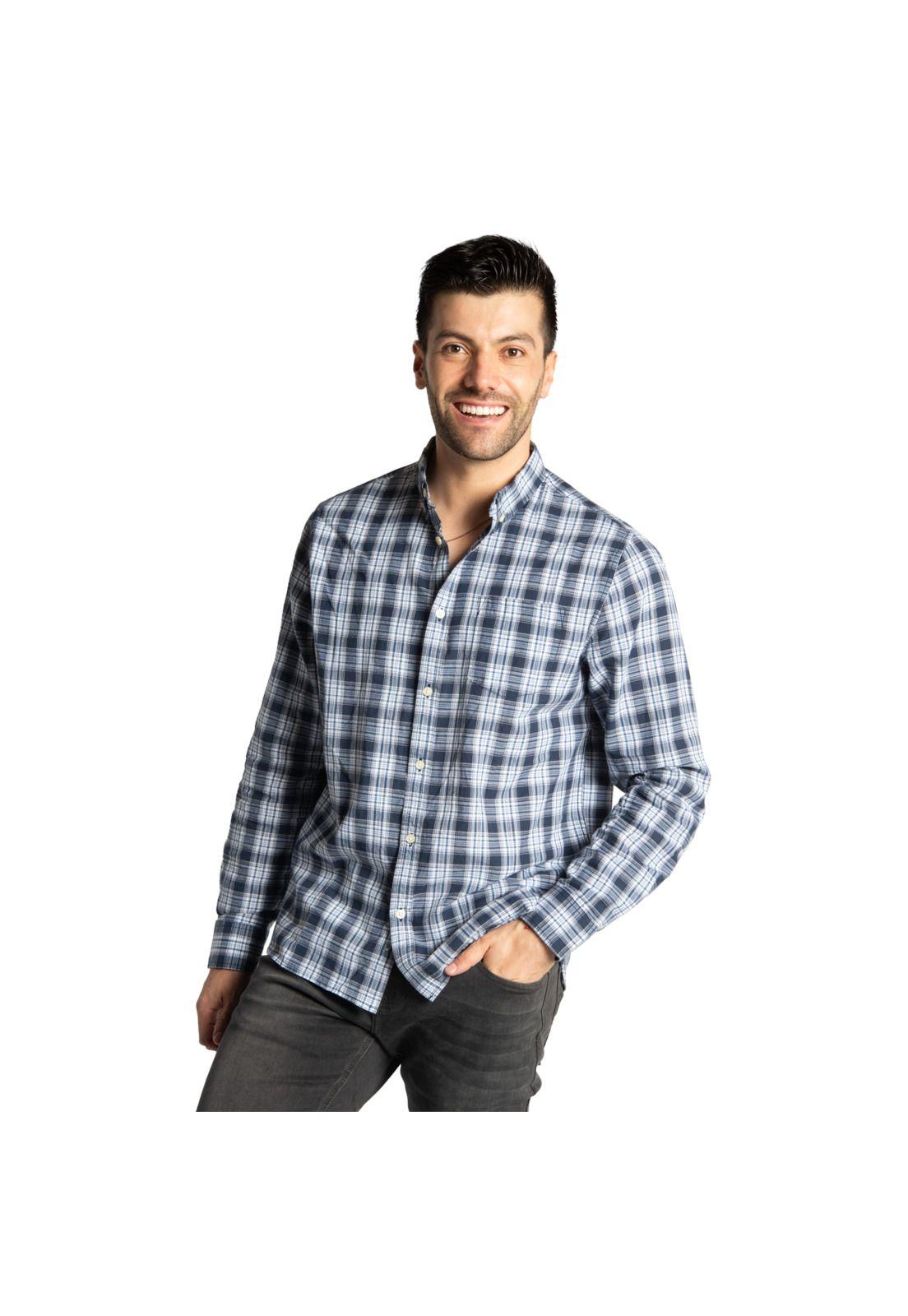Camisa Hombre Fdtn Light Btn Colla Azul Marino-0