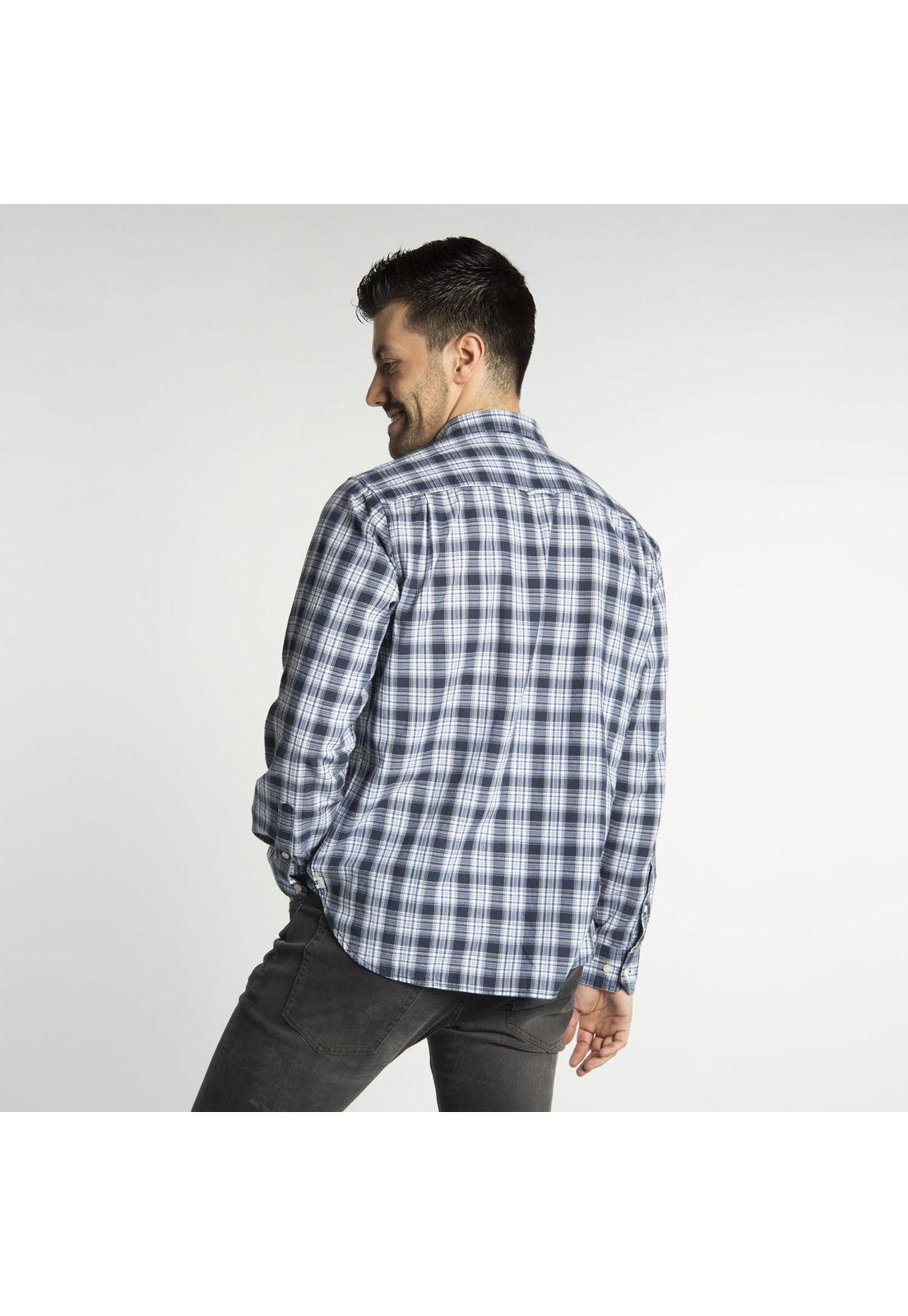 Camisa Hombre Fdtn Light Btn Colla Azul Marino-2