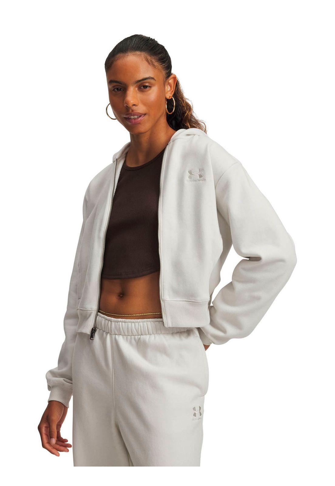 Poleron Lifestyle para mujer Icon Vida Fleece blanco -0