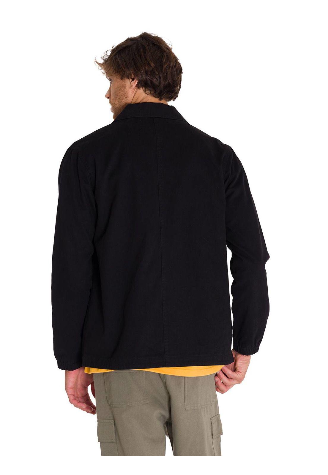 Chaqueta Casual Snap Front Coach Hombre Negra-3