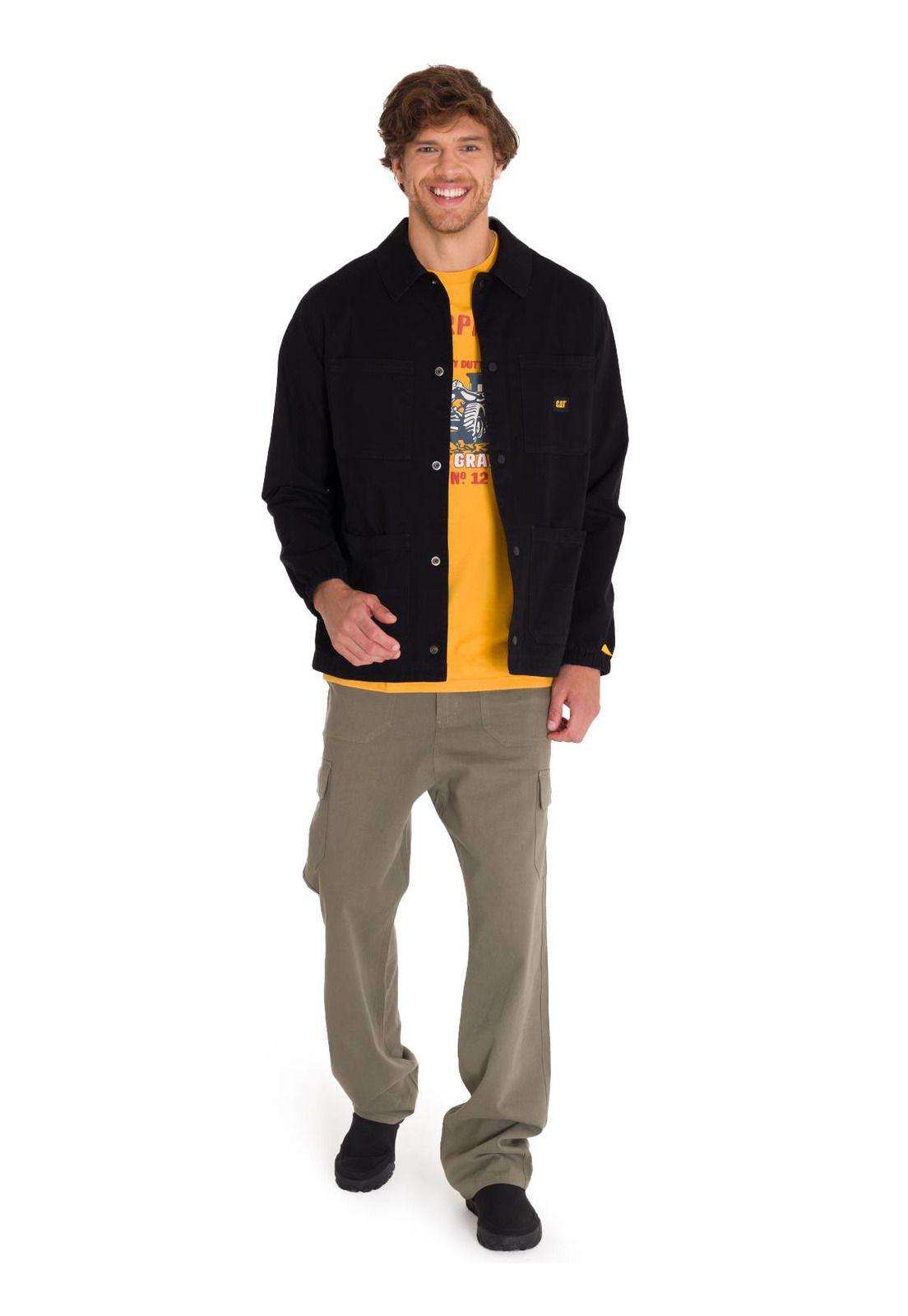 Chaqueta Casual Snap Front Coach Hombre Negra-6