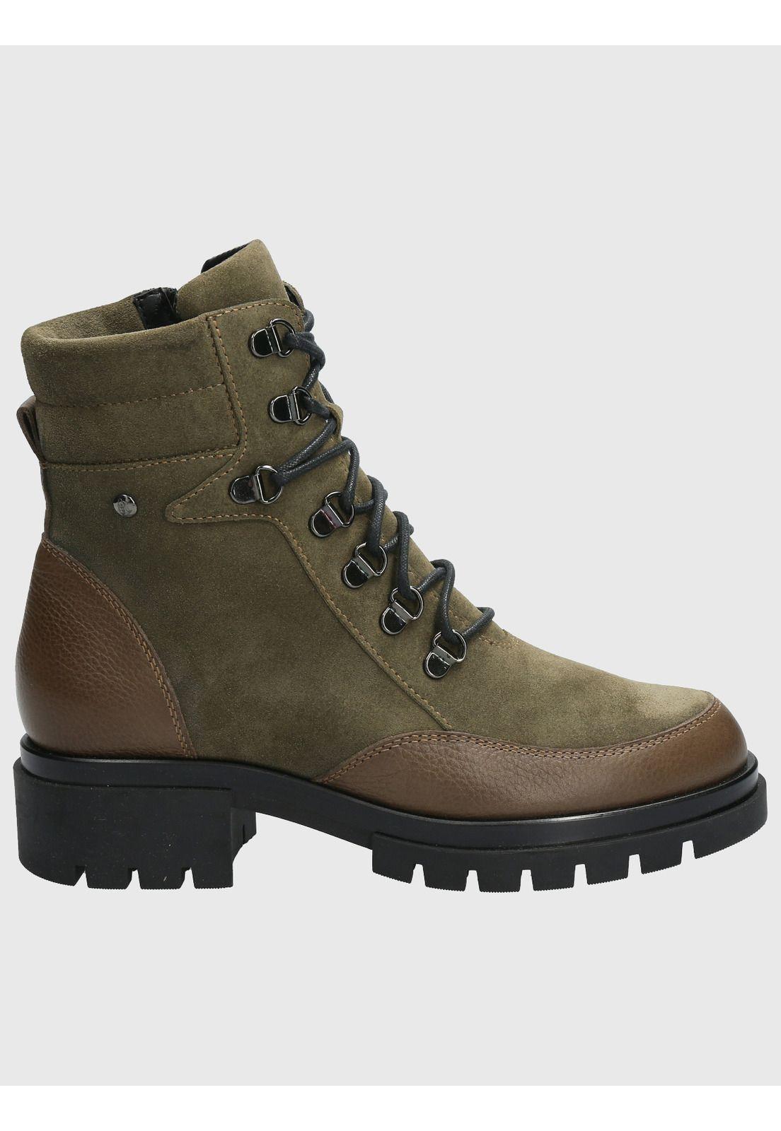 Botin Cuero Mujer Holborn Verde-1