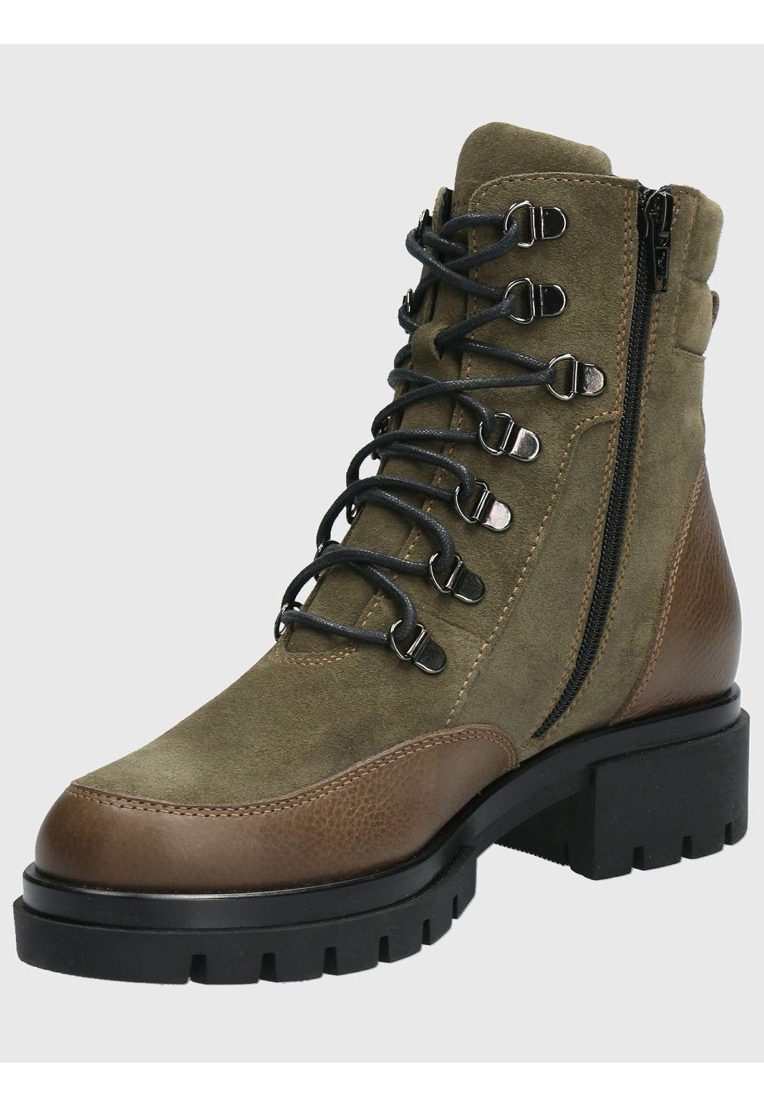 Botin Cuero Mujer Holborn Verde-5