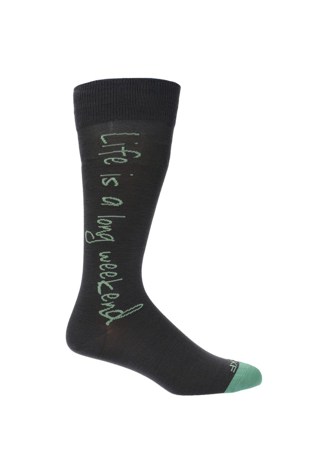 Calcetin Casual Rfv23H Lg Life Is Gris Hombre-0