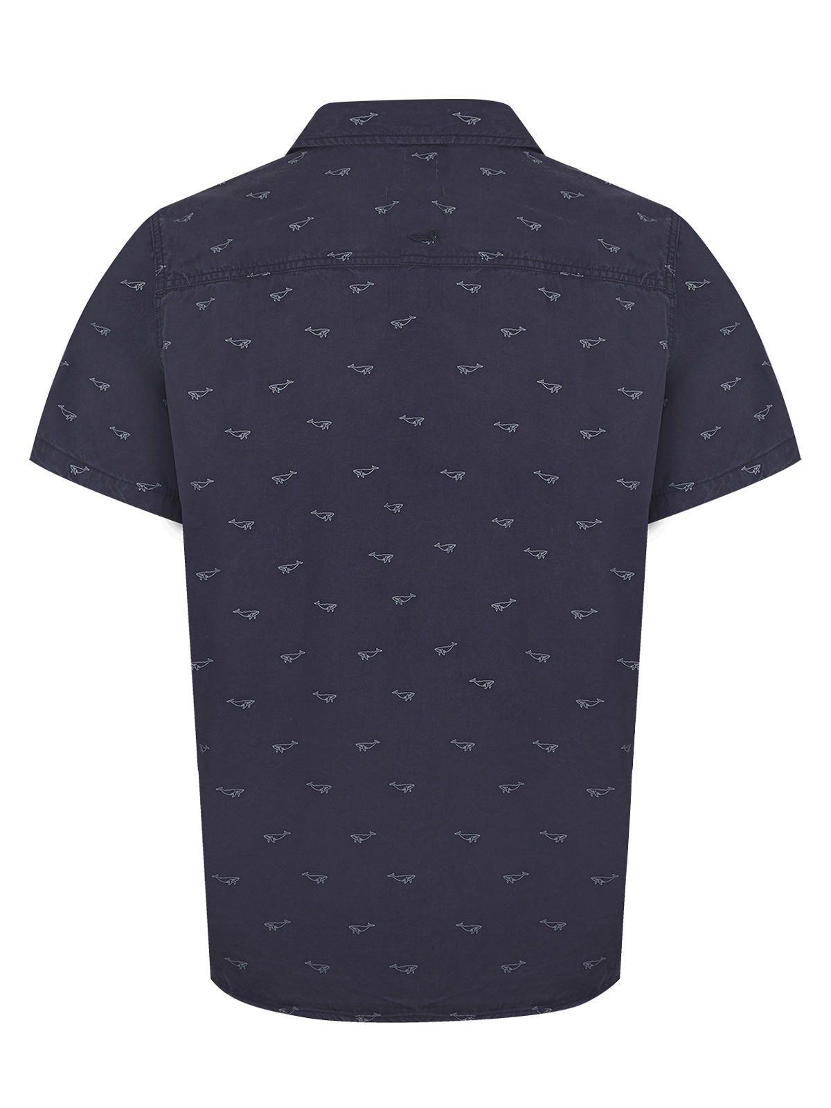 camisa Tencel Azul Marino Tencelprint Hombre -1
