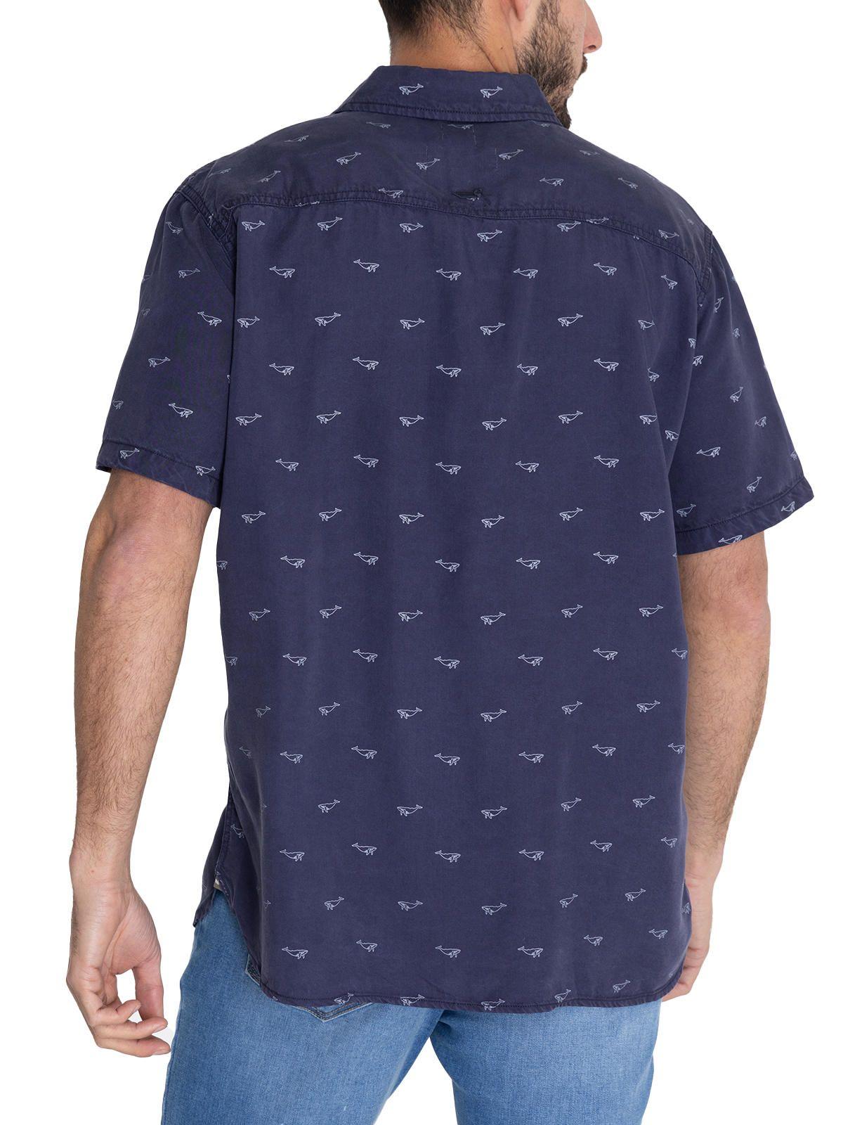 camisa Tencel Azul Marino Tencelprint Hombre -6
