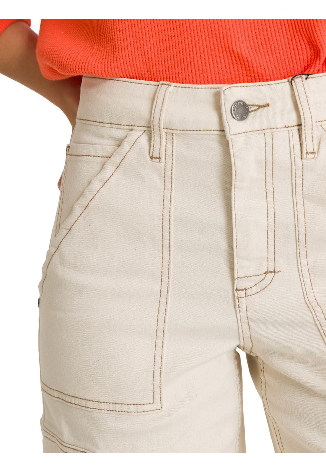 Jeans Cargo Mujer Relaxed Beige-4