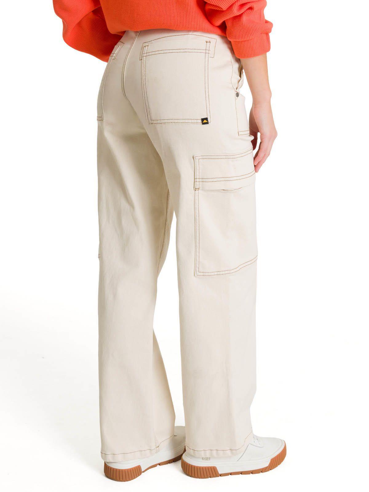 Jeans Cargo Mujer Relaxed Beige-3