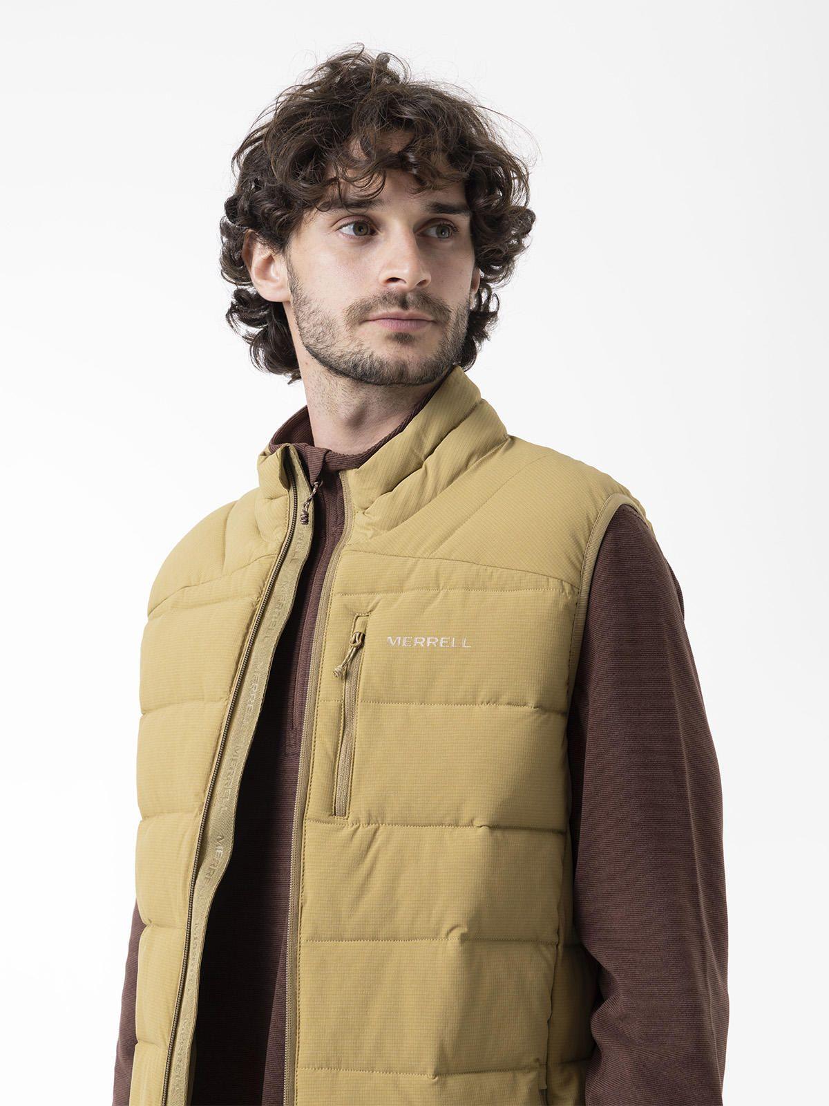 Parka Sin Mangas Hombre Softcore Vest Mostaza-4