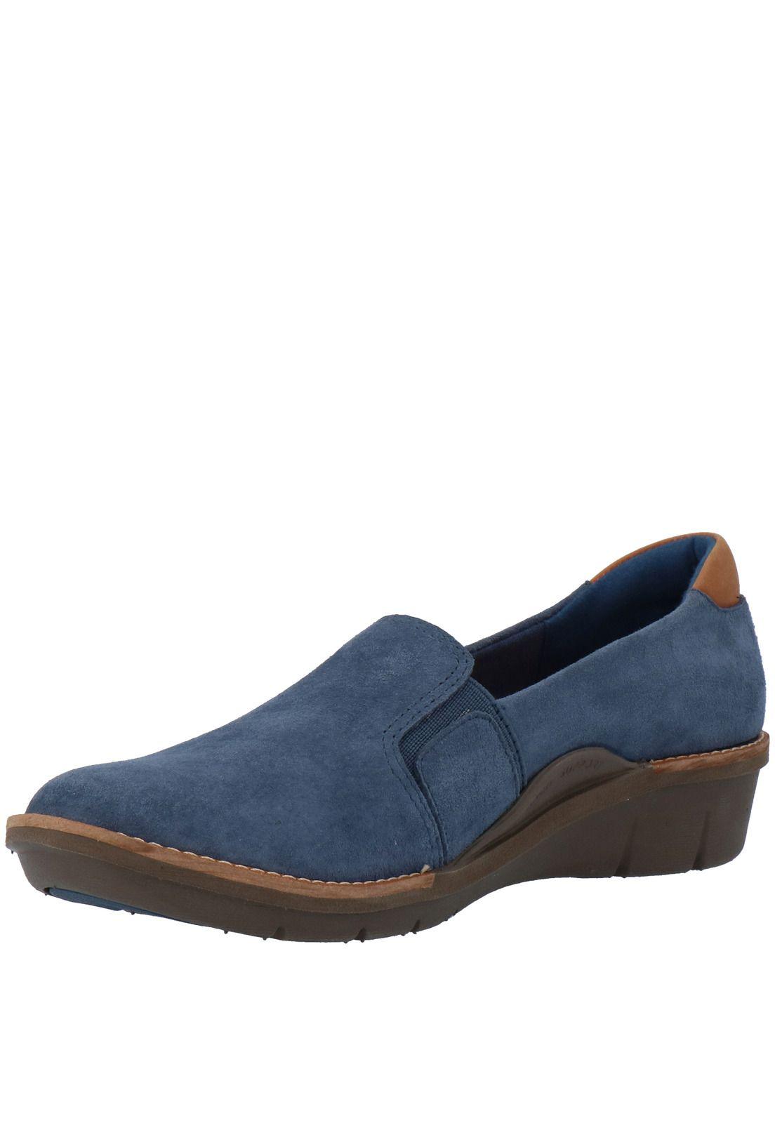 Slip On Cuero Mujer Breeze Azul-3