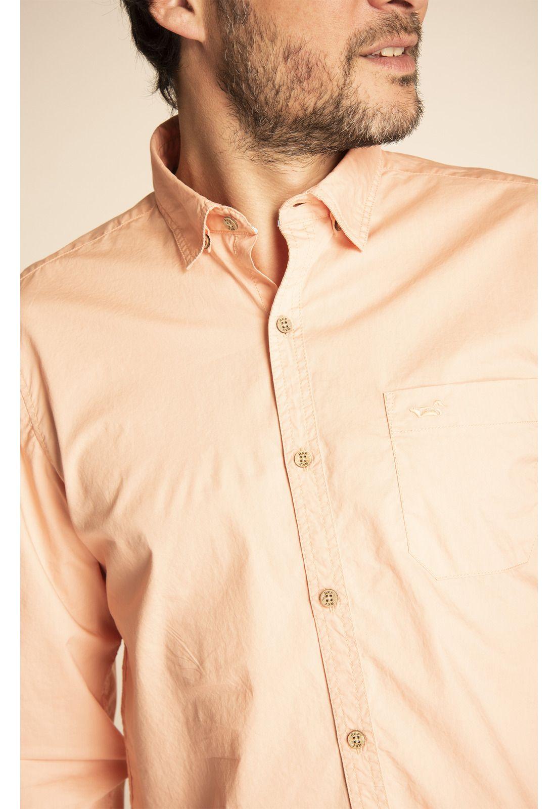Camisa Algodón Orgánico Hombre Galiton Naranja-3