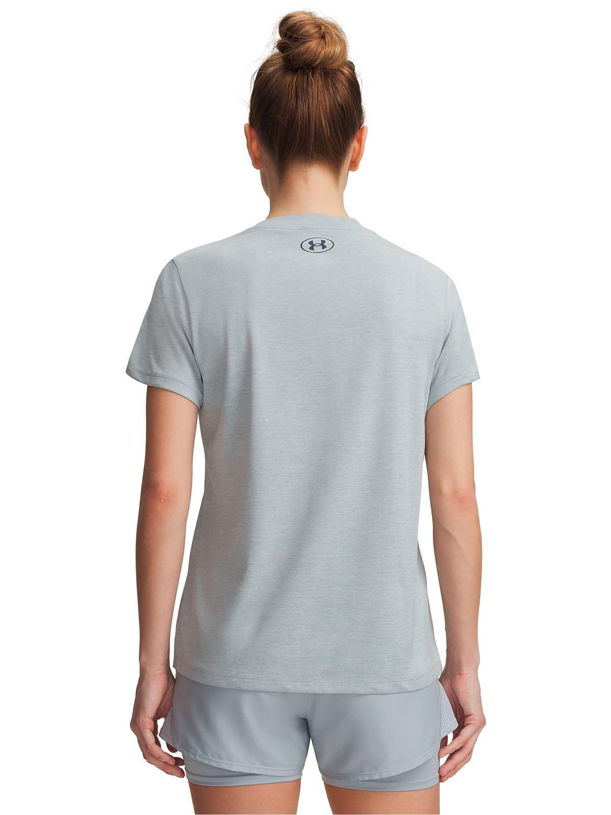Polera manga corta Tech Twist V-Neck gris Mujer-1