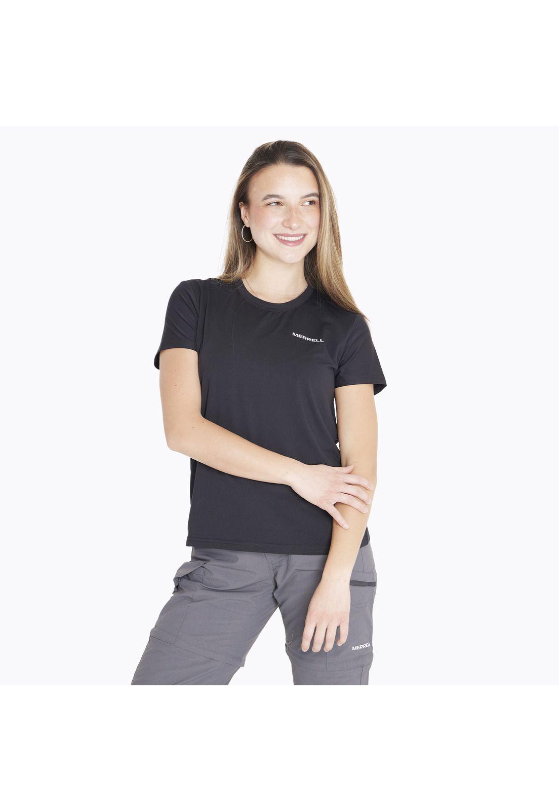Polera M/C Sport Tee Negro Mujer-0