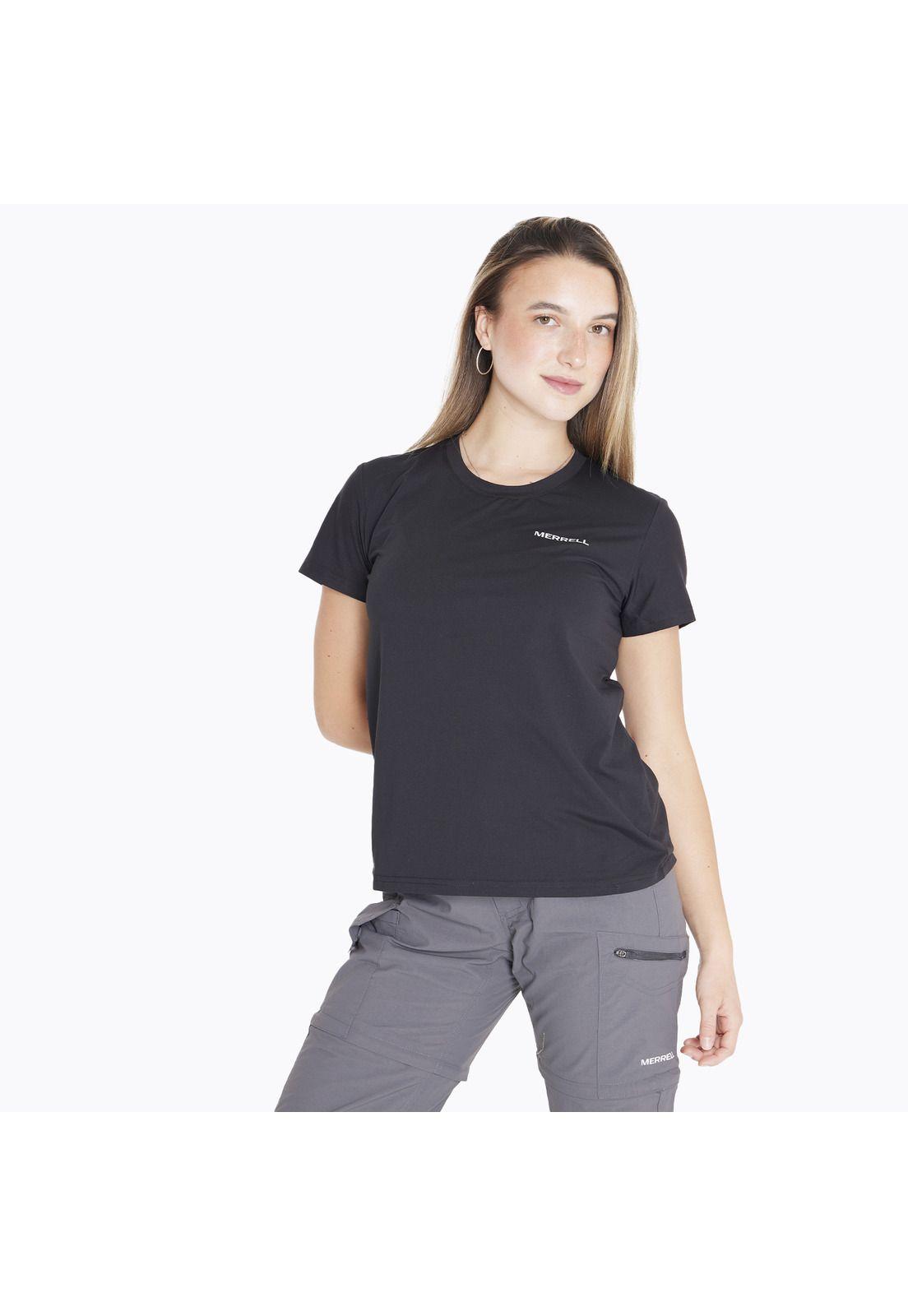 Polera M/C Sport Tee Negro Mujer-3