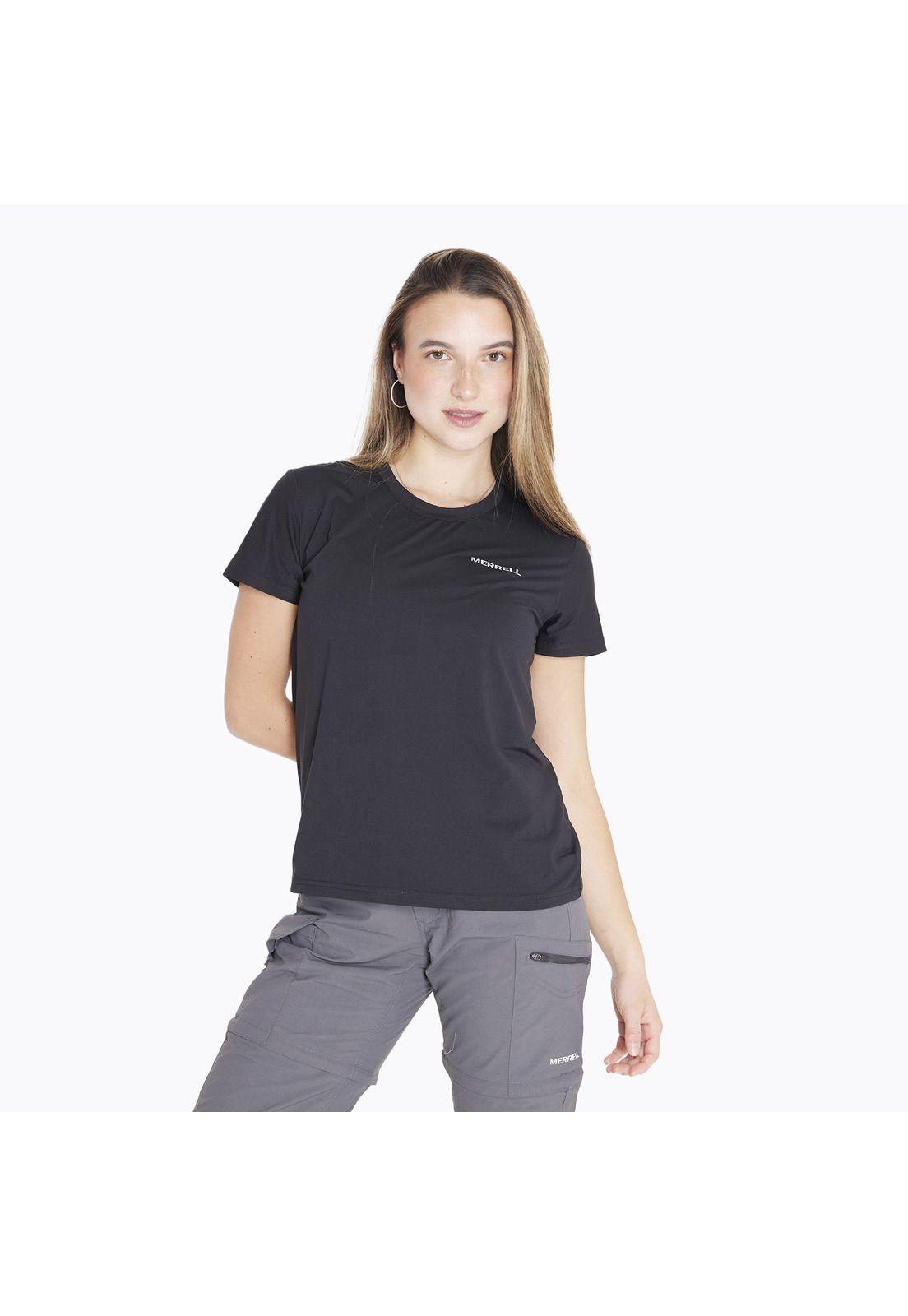 Polera M/C Sport Tee Negro Mujer-4