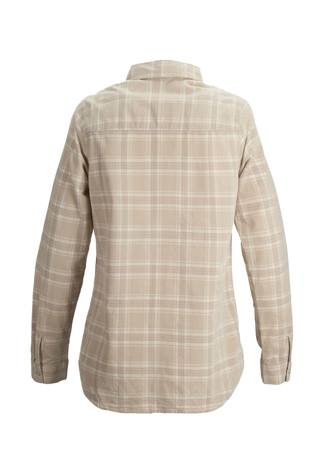 Blusa M/L Mujer Lucia-Tartan Beige-1