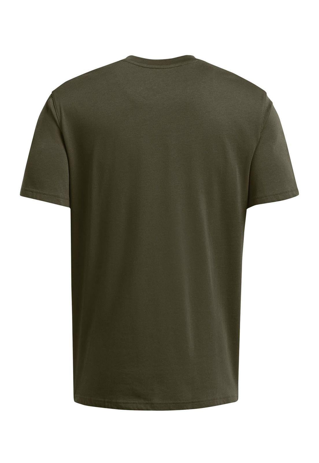 Polera manga crta Heavyweight hombre Verde-1