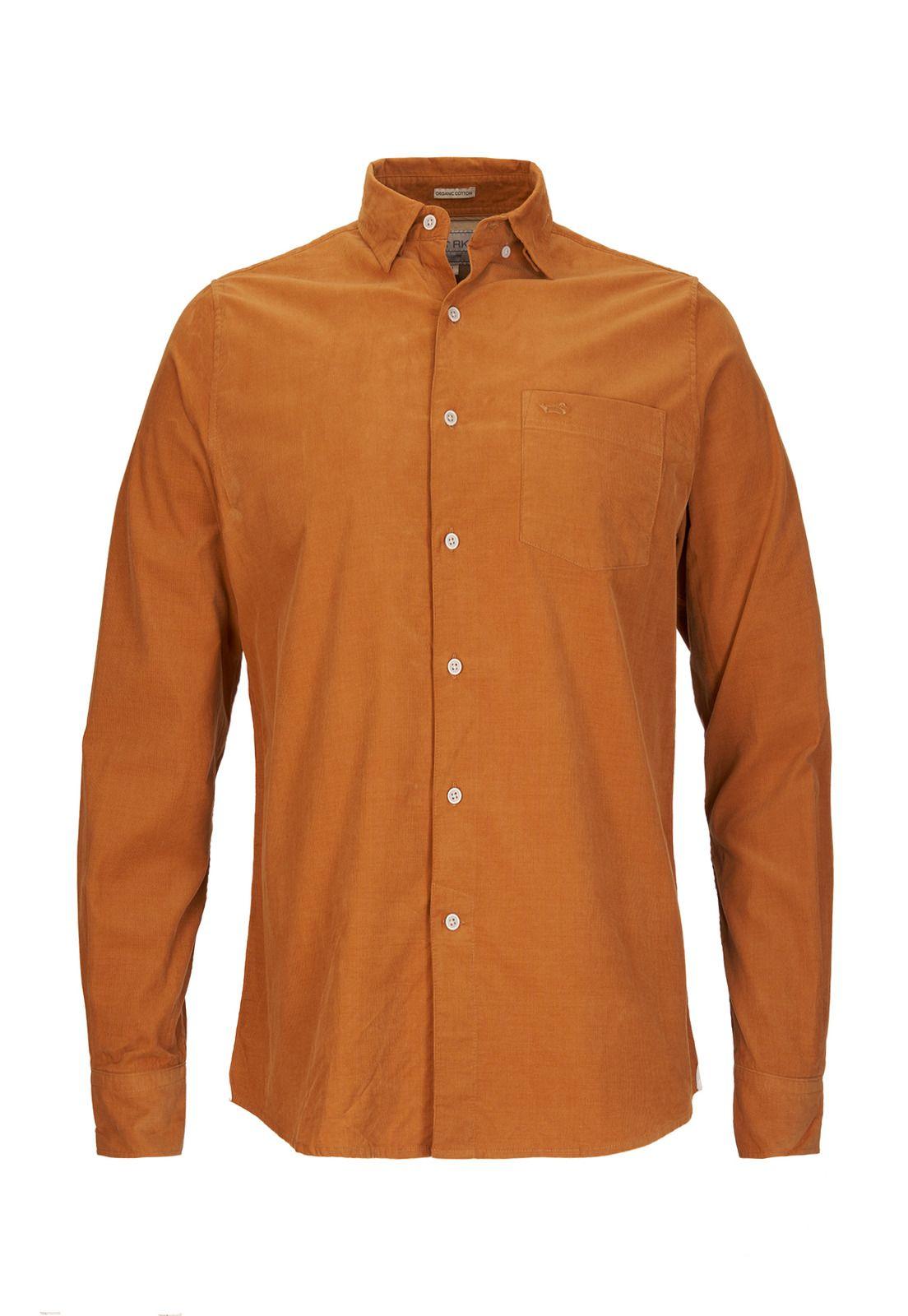 Camisa M/L Hombre Corduroy Café-0