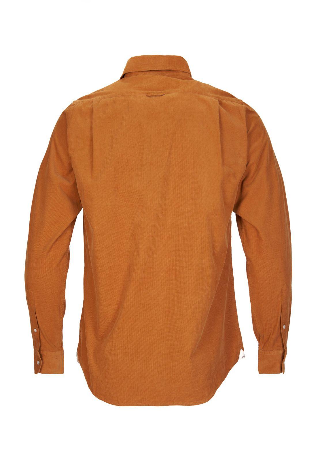 Camisa M/L Hombre Corduroy Café-1