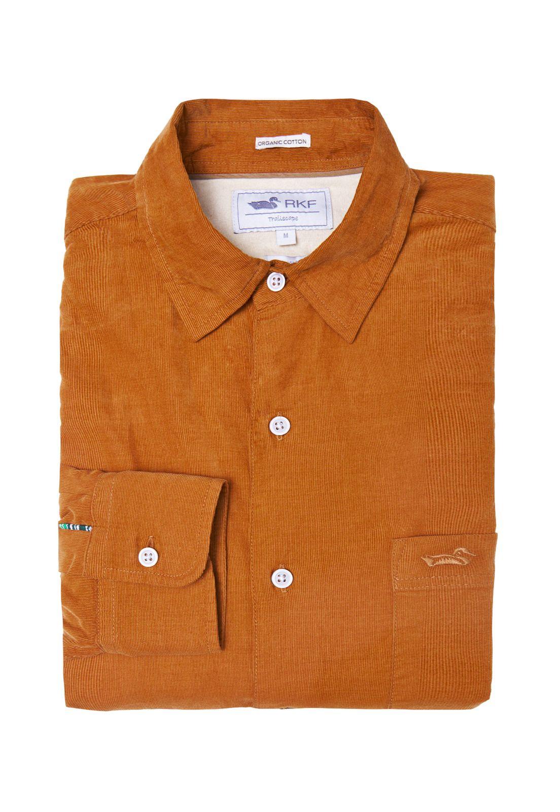 Camisa M/L Hombre Corduroy Café-3