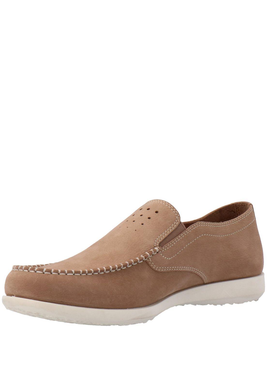Mocasin Cuero Hombre Sambor Beige-3