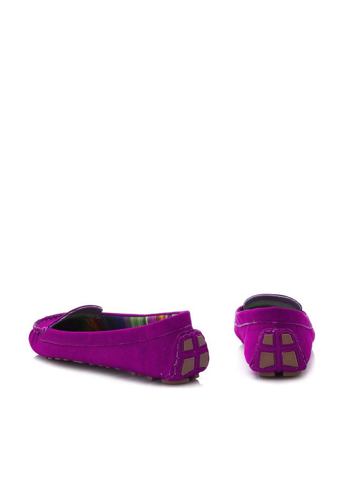 Mocasín Cuero Tyrant Fucsia Mujer-2