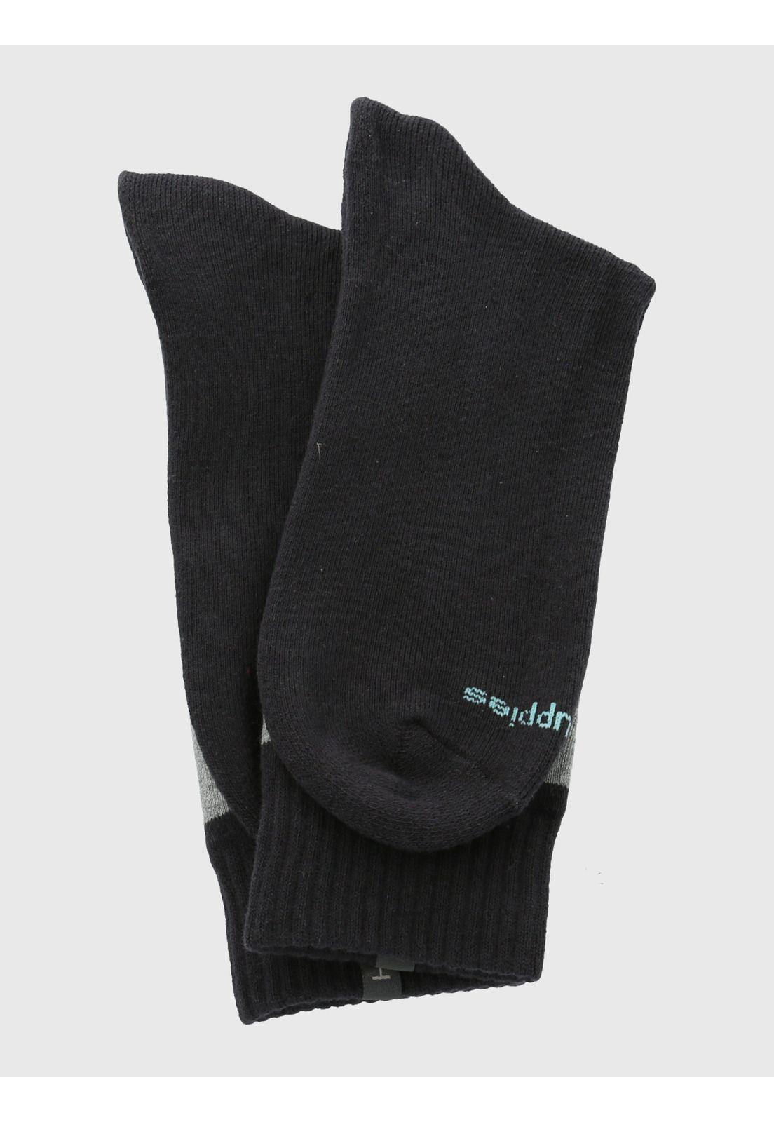 Calcetín Algodón Hombre Heavy Block Gris-2