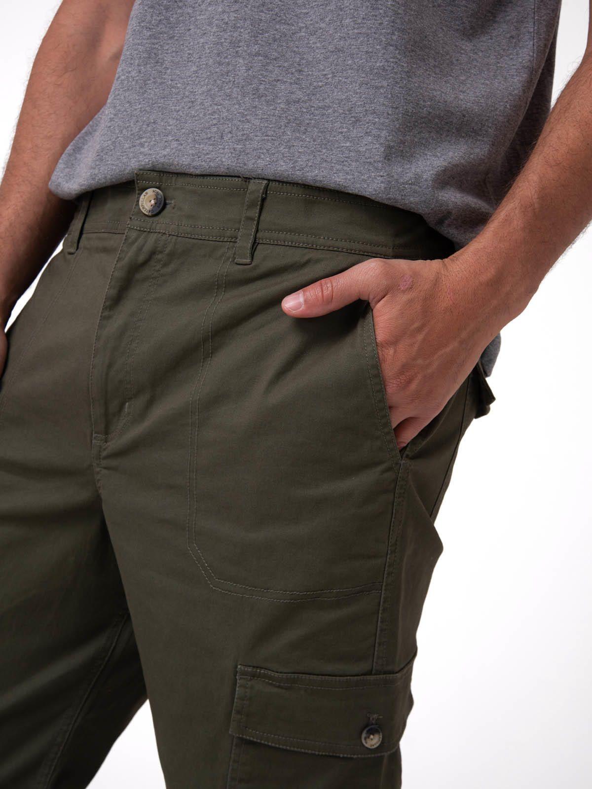 Pantalón Casual Hombre Cargo Slim Verde-3