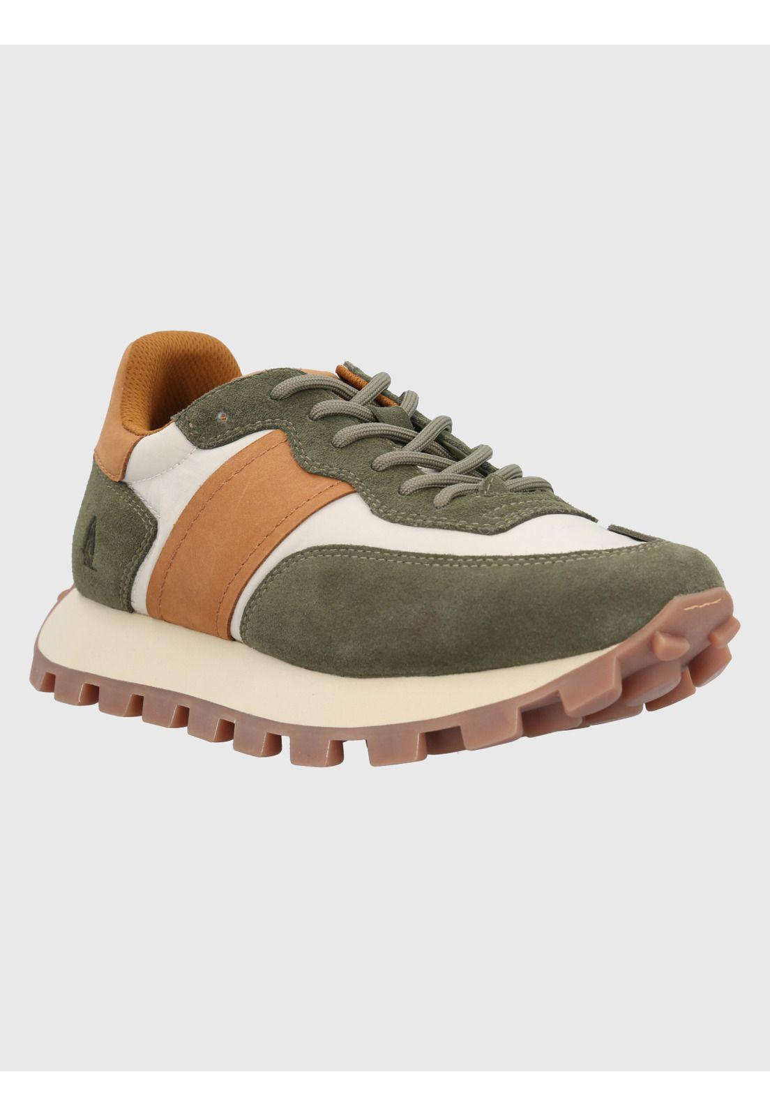Zapatilla Cuero Mujer Janet Verde-0