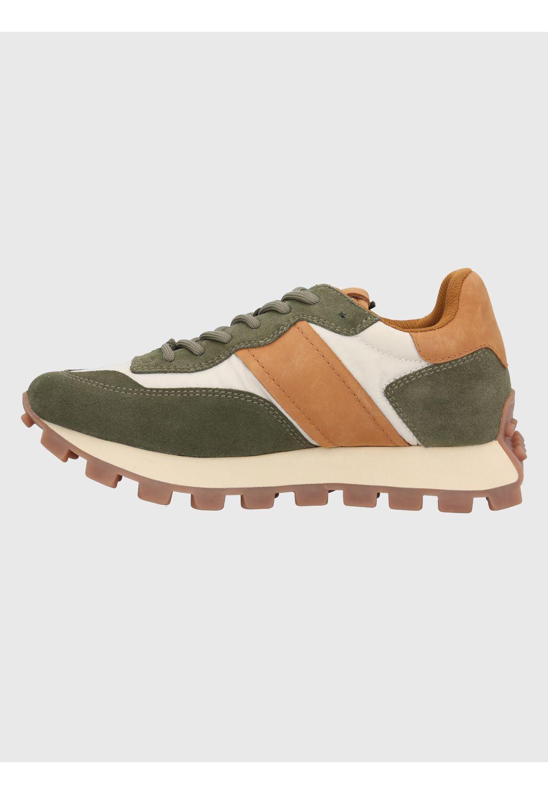 Zapatilla Cuero Mujer Janet Verde-5