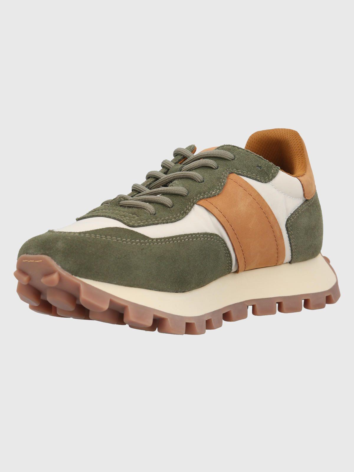 Zapatilla Cuero Mujer Janet Verde-4
