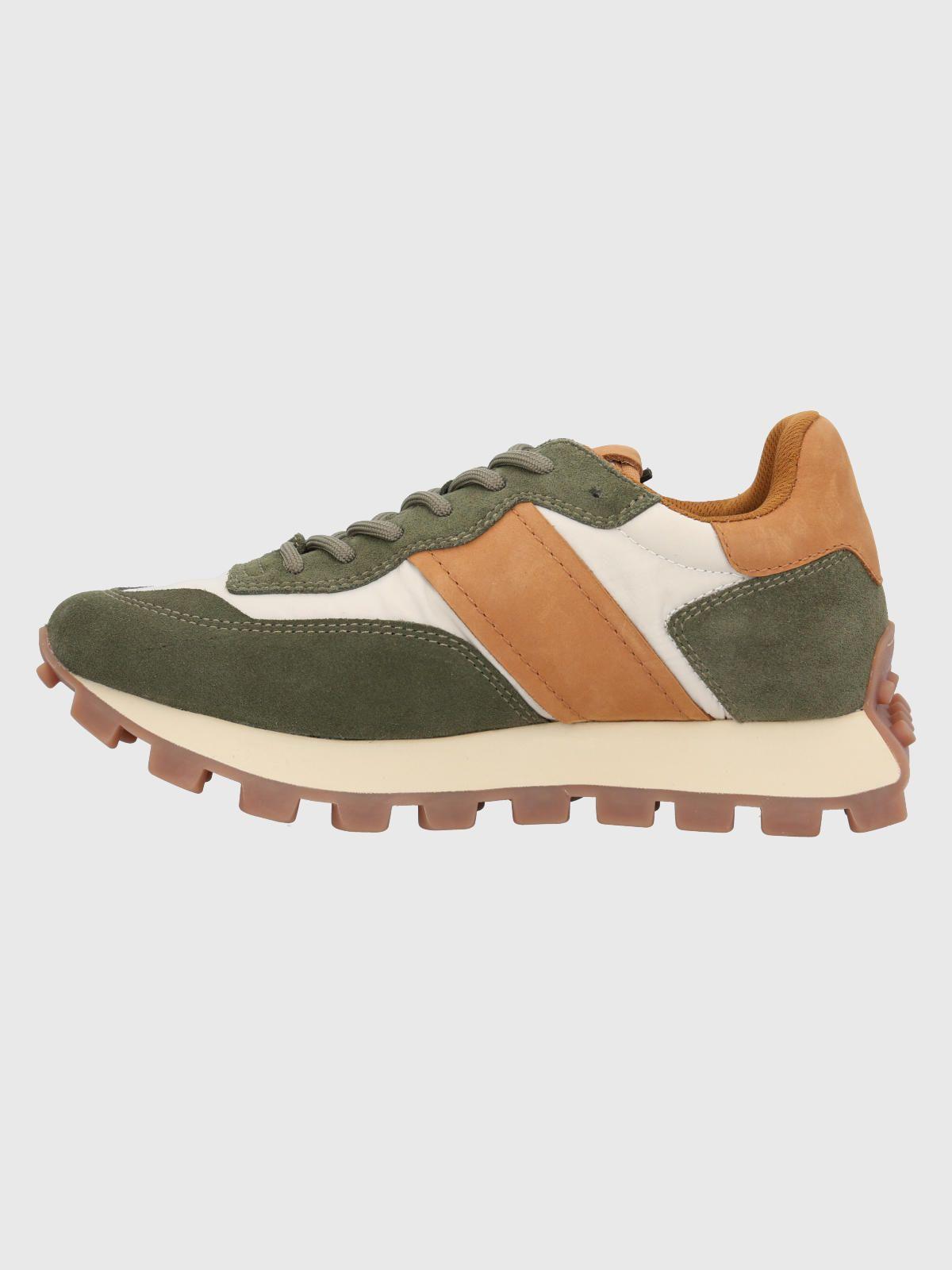 Zapatilla Cuero Mujer Janet Verde-5