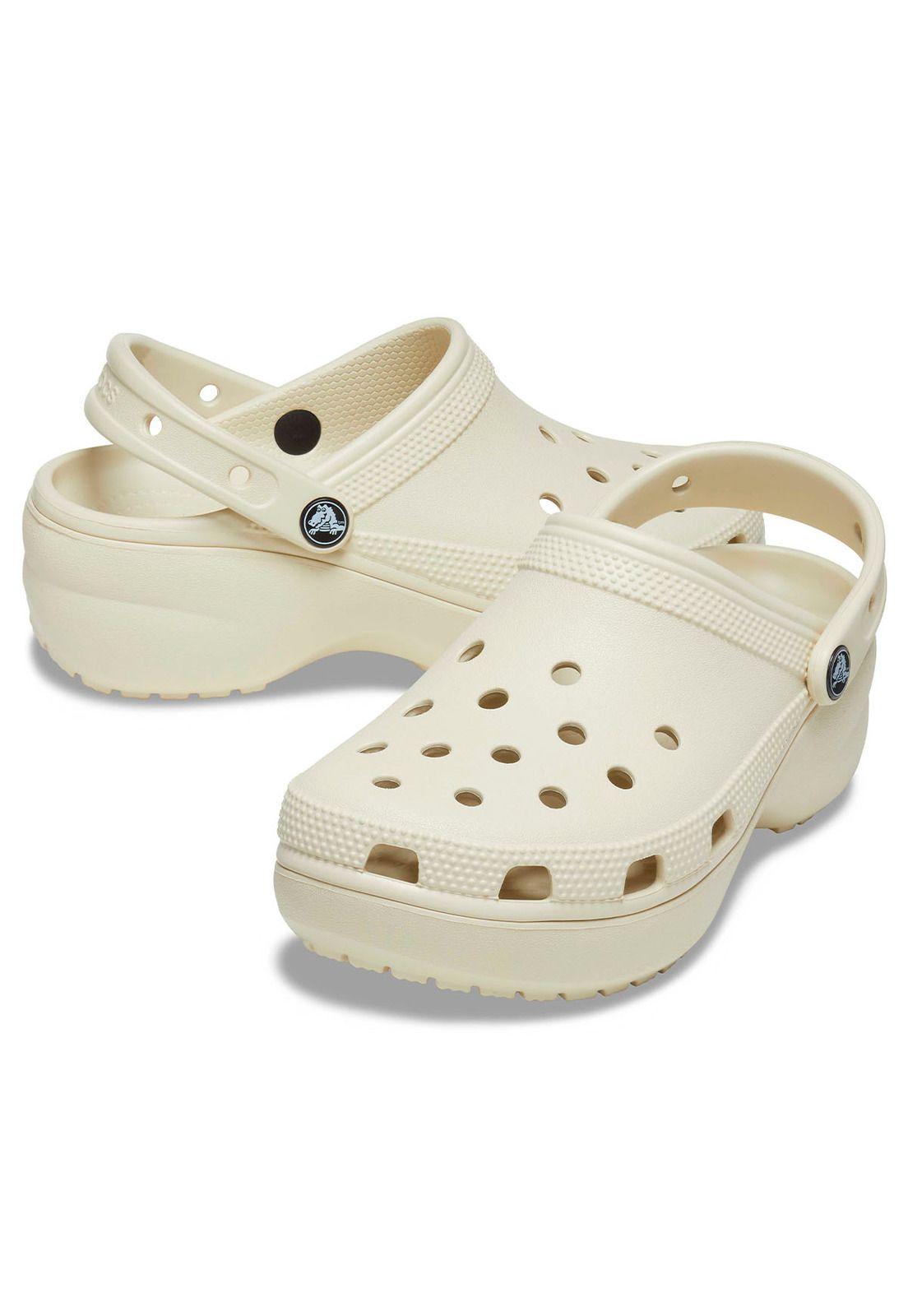 Zueco Crocs Mujer Platform Clog W Beige-3