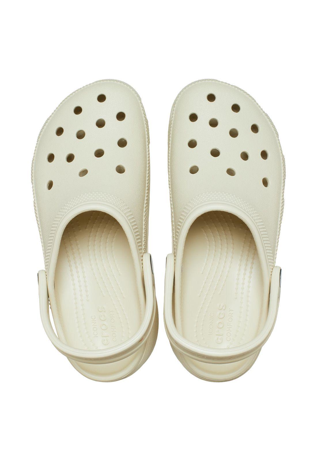 Zueco Crocs Mujer Platform Clog W Beige-4