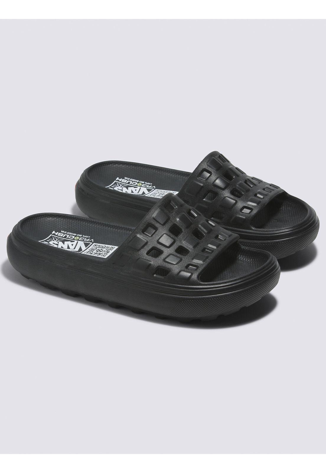 Sandalia Slide-On Vr3Cush Negro Mujer-0