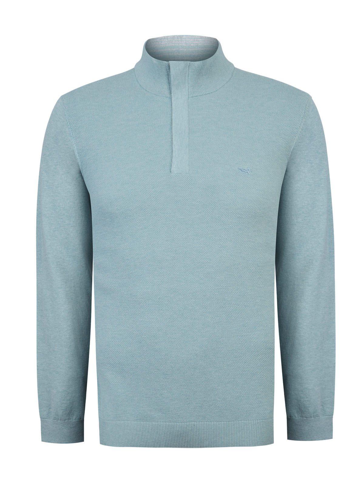 Sweater Algodón Orgánico Hombre Bilbao Celeste-0