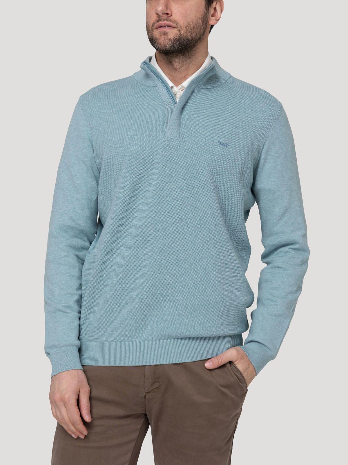 Sweater Algodón Orgánico Hombre Bilbao Celeste-4
