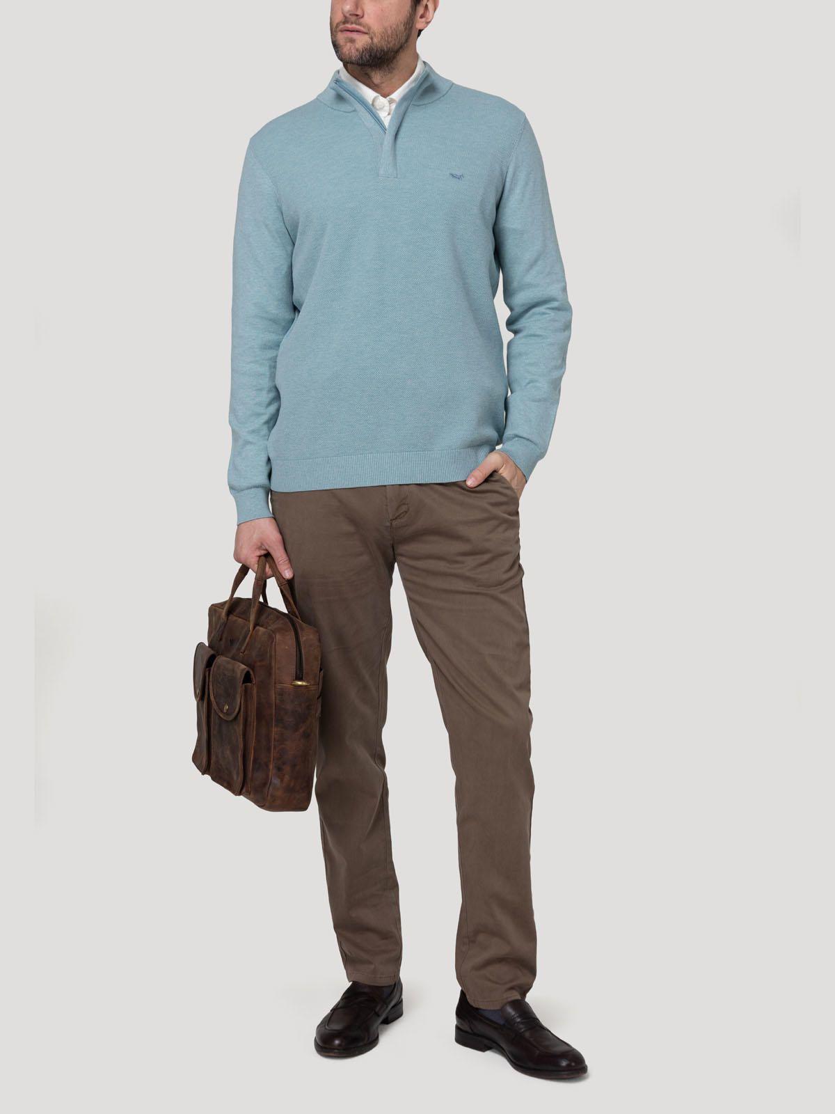 Sweater Algodón Orgánico Hombre Bilbao Celeste-6