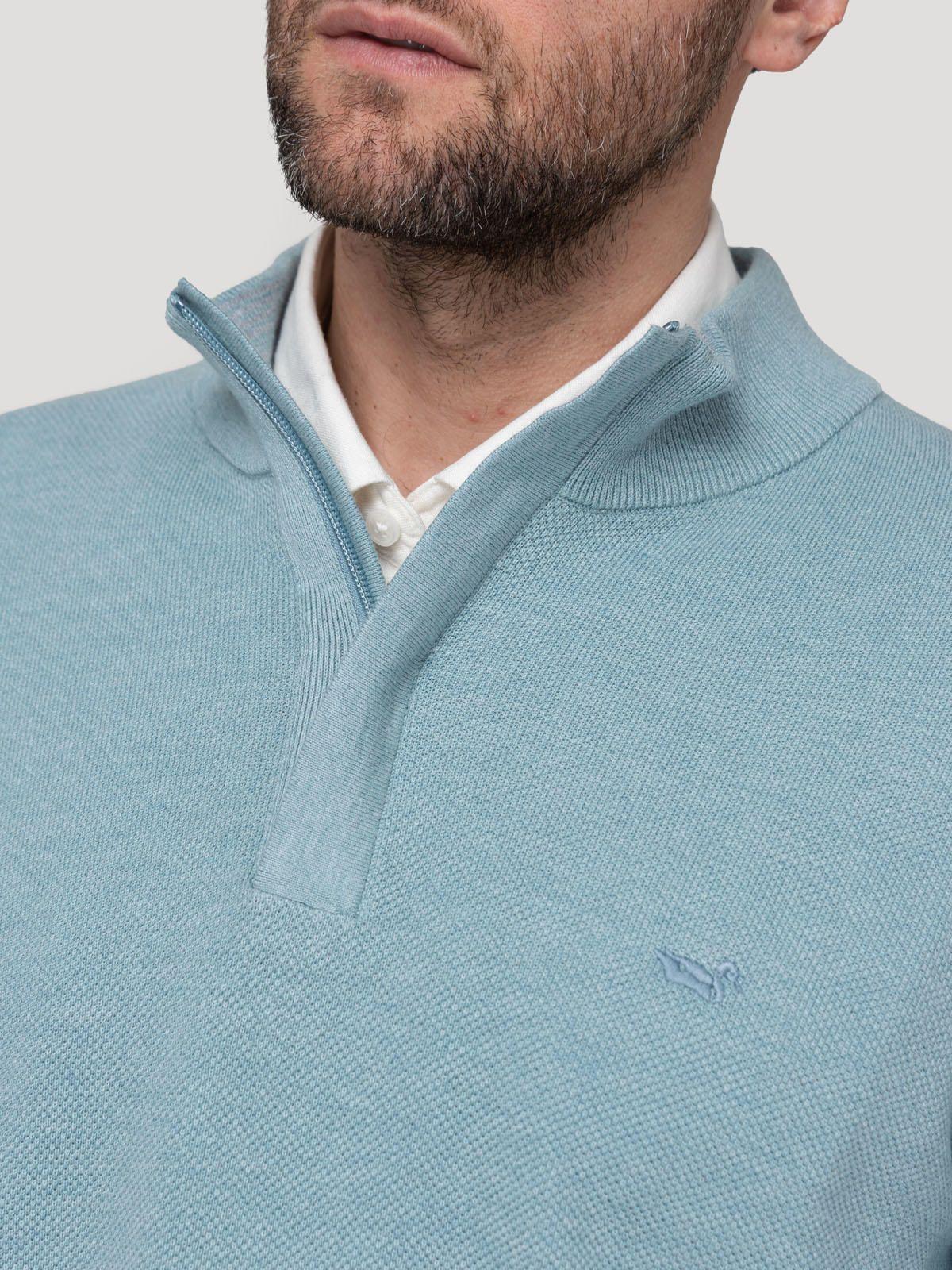 Sweater Algodón Orgánico Hombre Bilbao Celeste-7