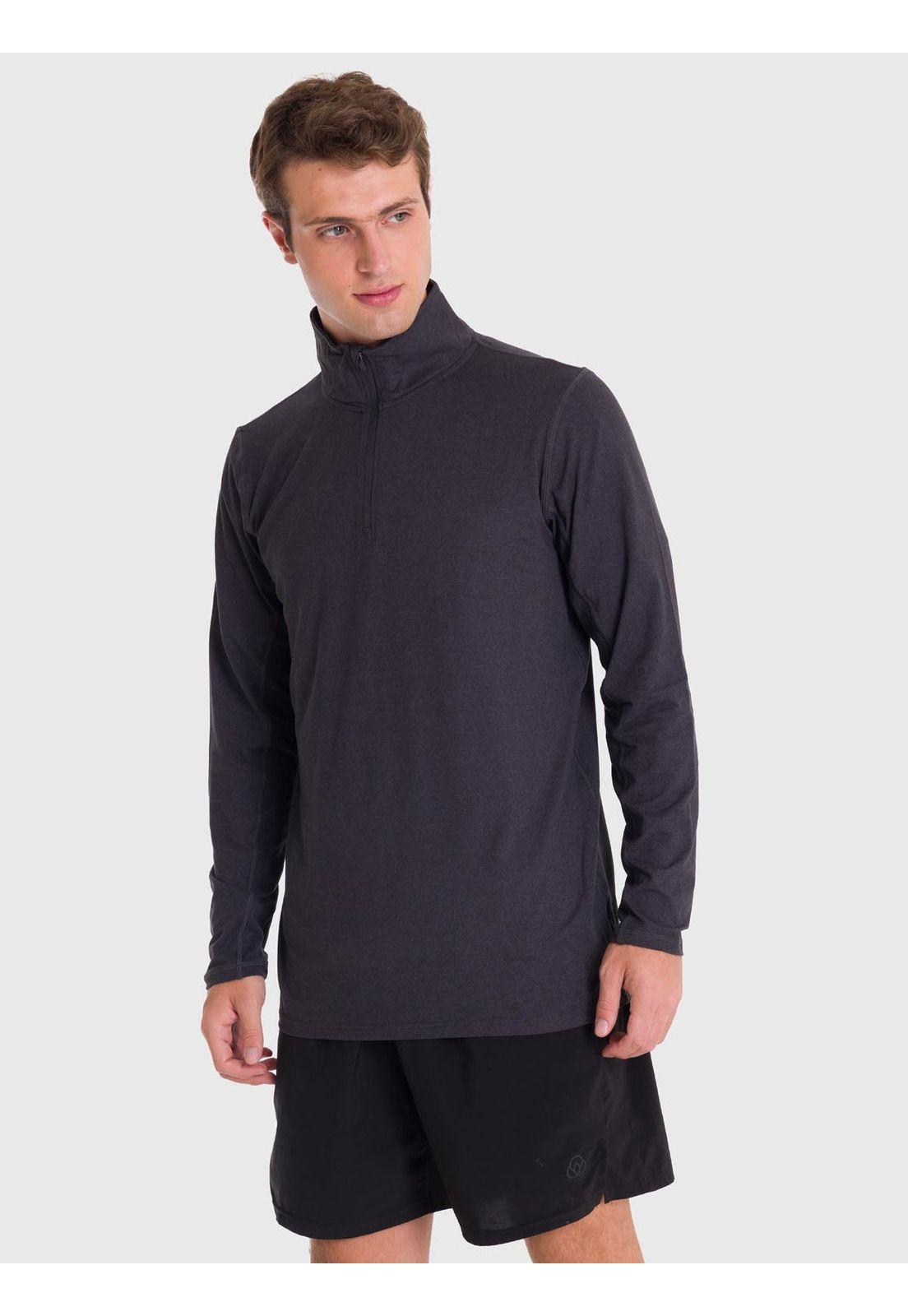Polerón Hombre Half Zip Sweatshirt Negro.-1