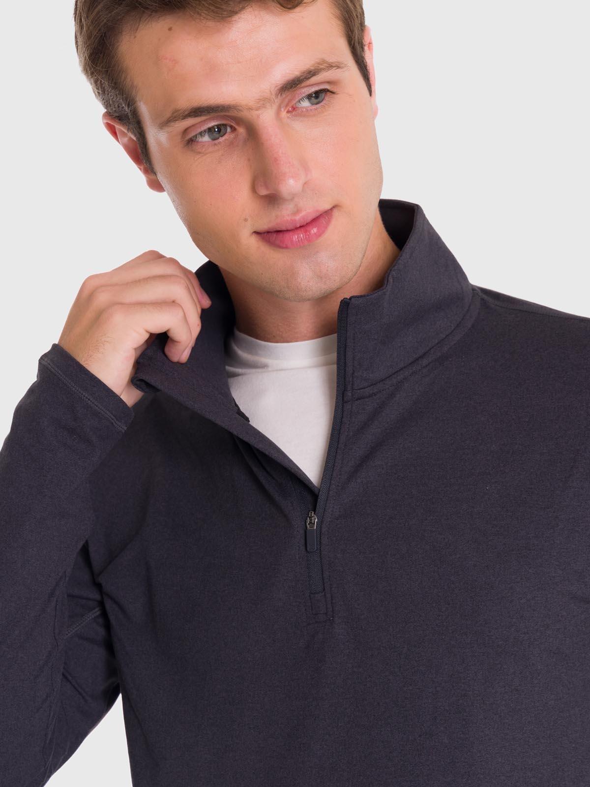 Polerón Hombre Half Zip Sweatshirt Negro-0