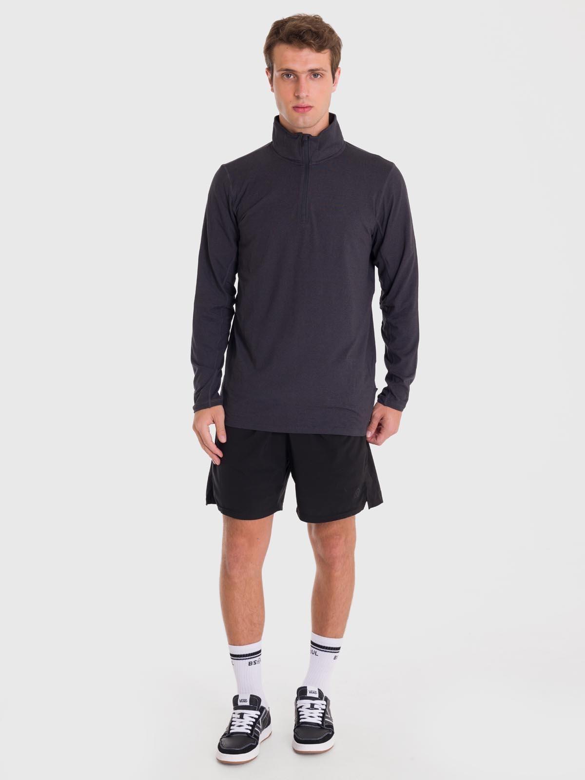 Polerón Hombre Half Zip Sweatshirt Negro-4