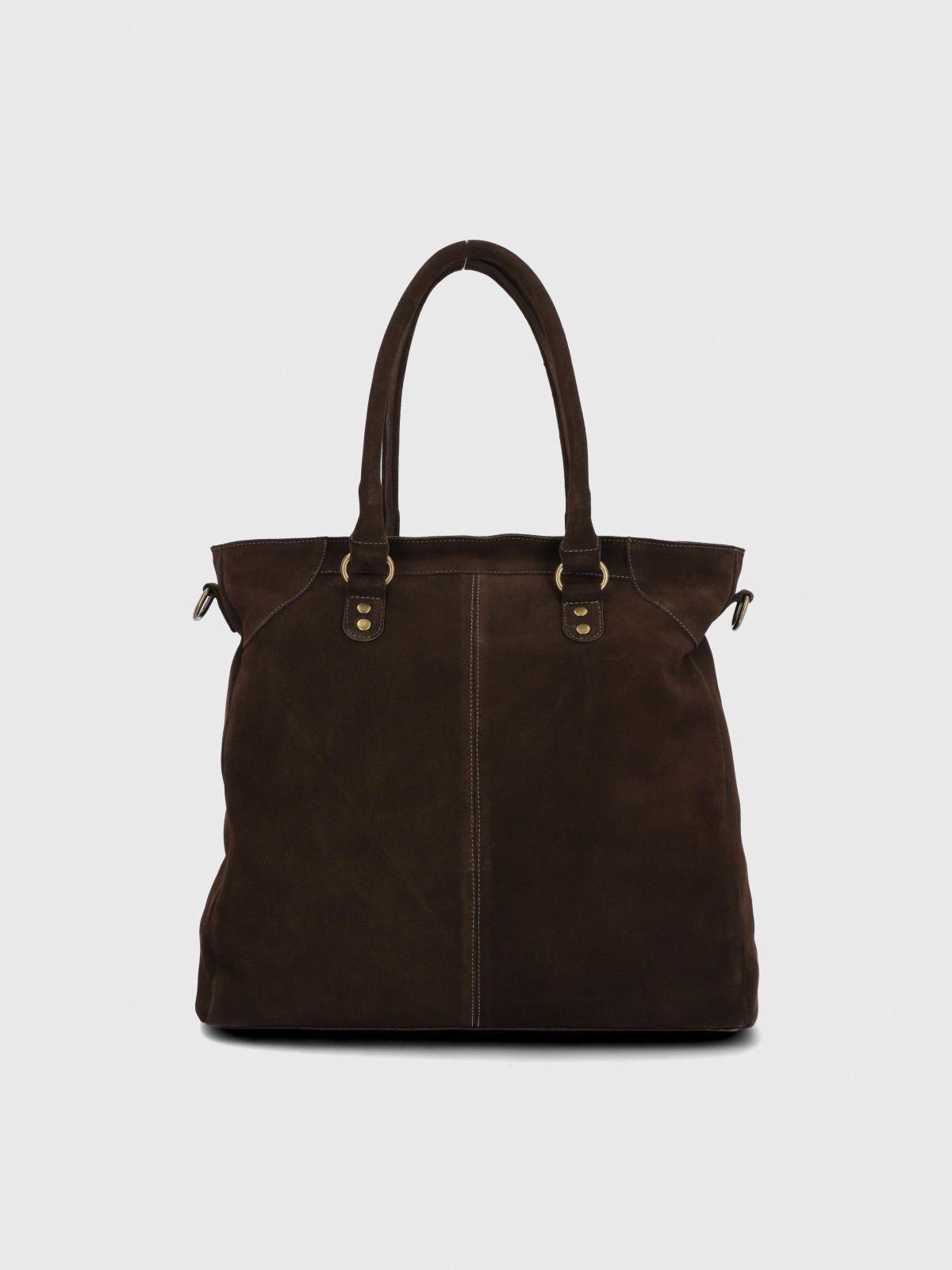 Cartera Cuero Mujer Earl Tote Chocolate-2
