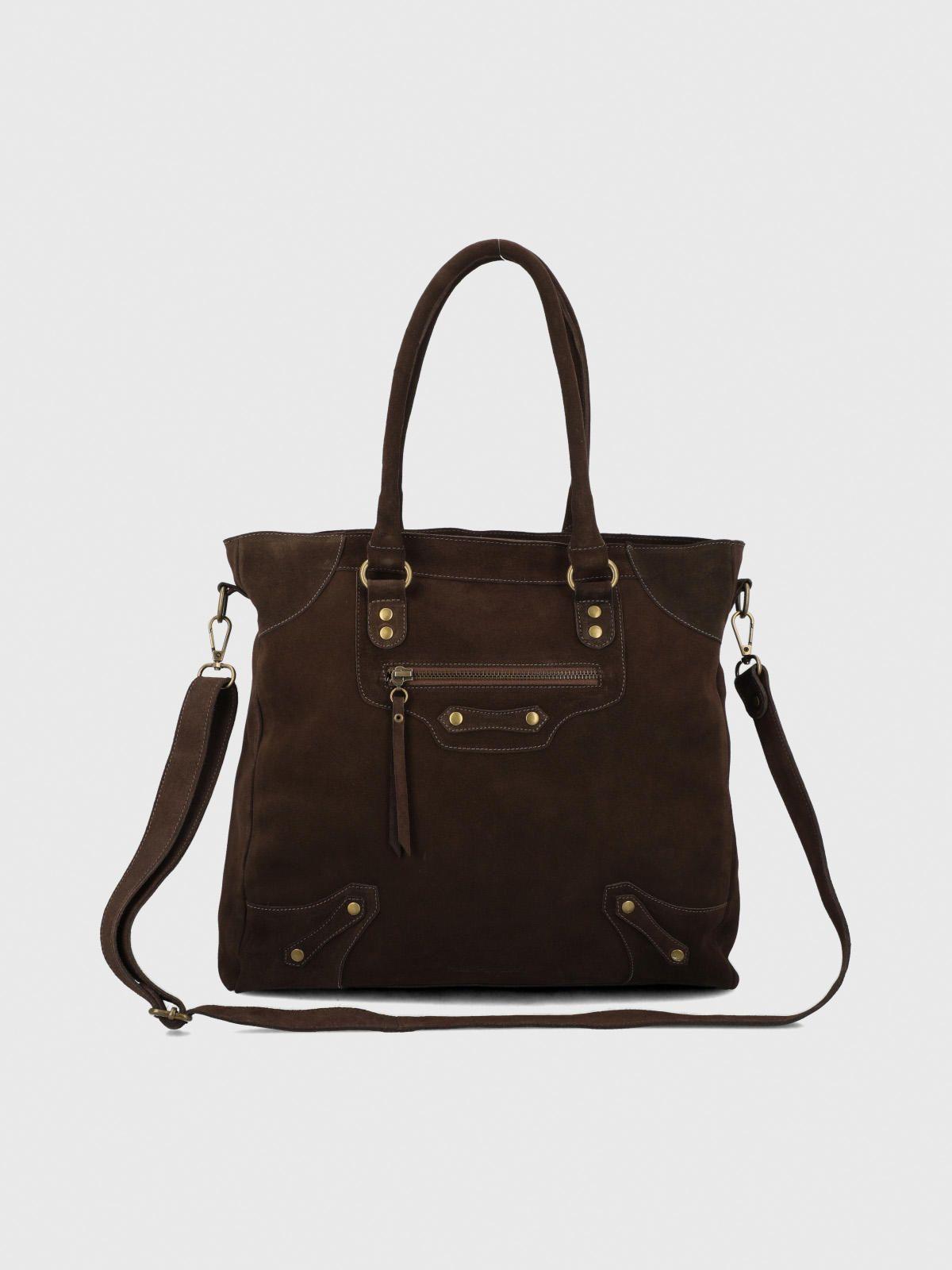 Cartera Cuero Mujer Earl Tote Chocolate-3