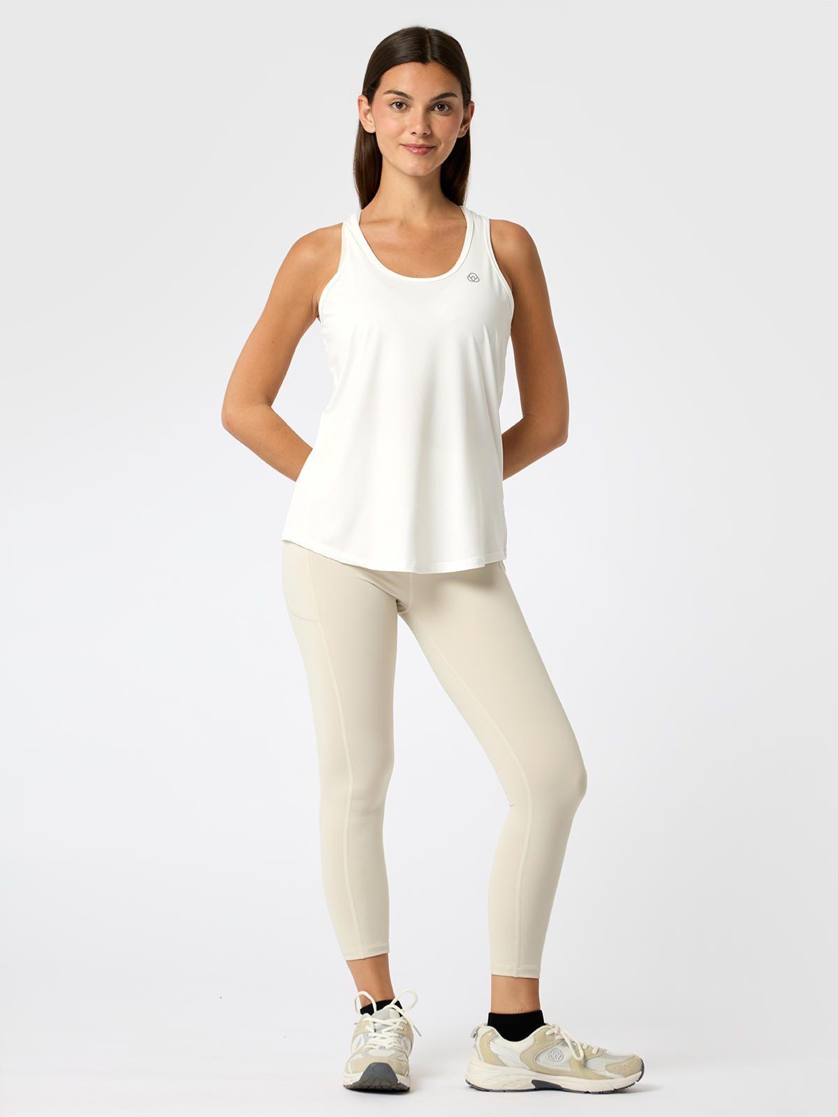 Polera Tank Mesh Rec Blanca Mujer-4